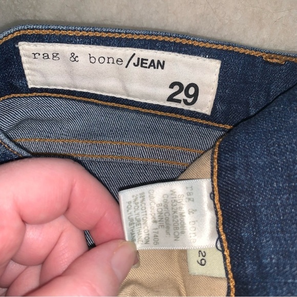 Rag & Bone High Rise Skinny Jeans in Bonnie 29 - Picture 3 of 8